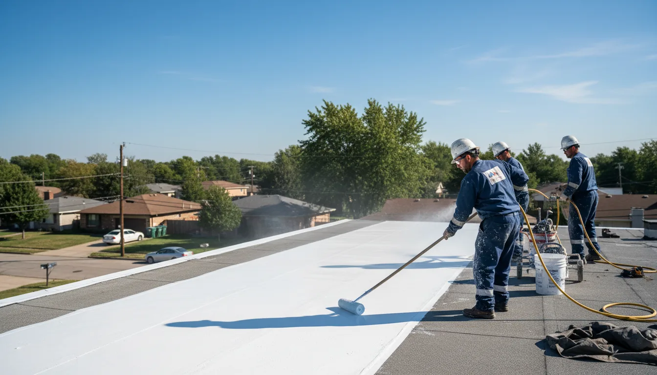 Commercial roof coating in Poyntelle, PA near me